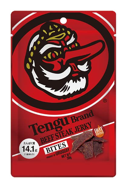 Amazon.co.jp: テング ビーフステーキジャーキー バイツ ホット : 食品